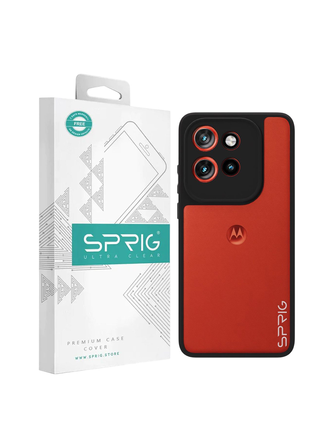 SPRIG Moto Edge 50 Neo Matte Black Transparent Back Cover