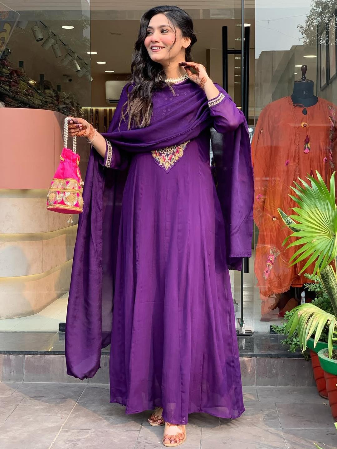 dearthank Women Purple Kurtas