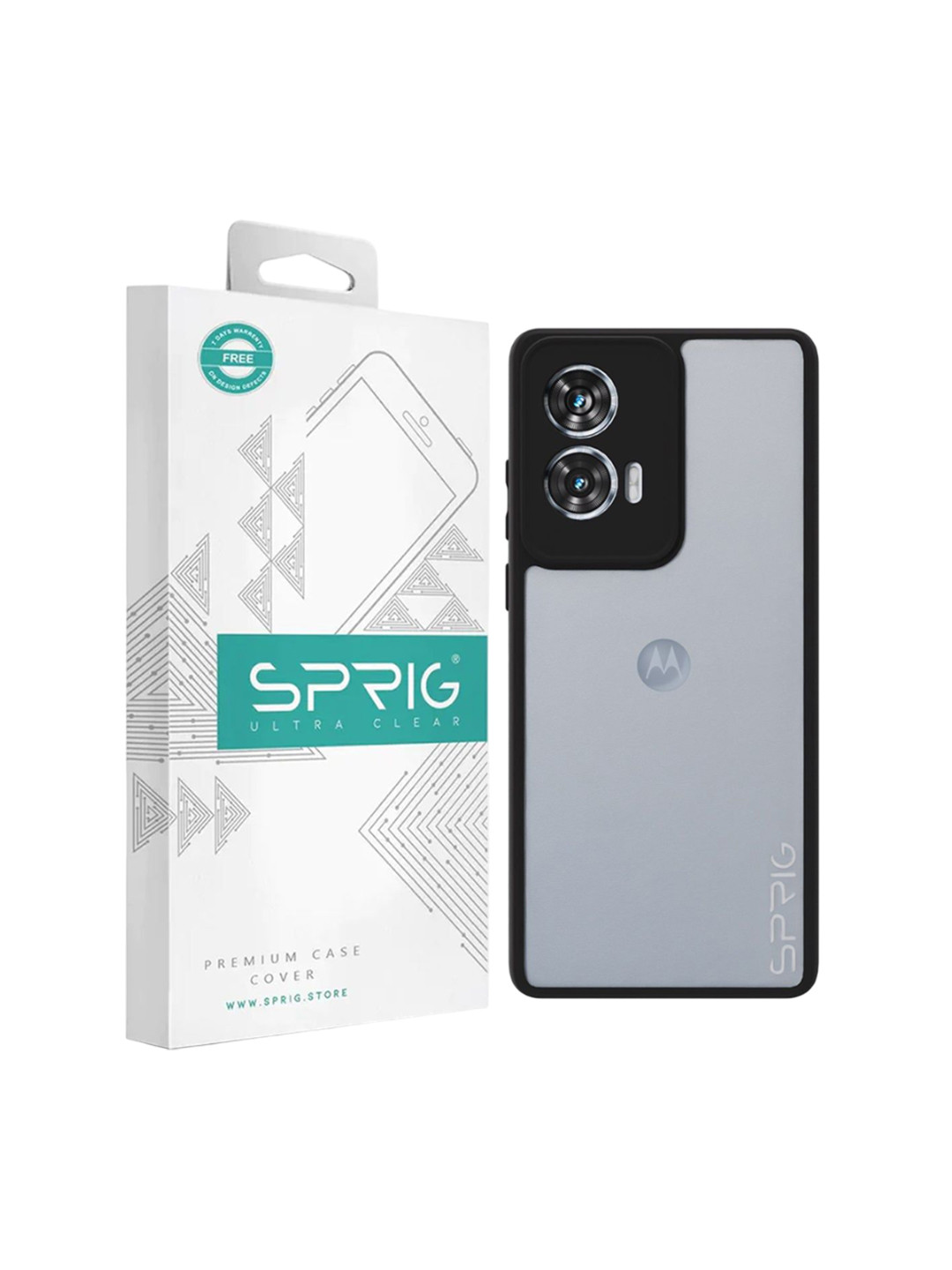 SPRIG Moto Edge 50 Fusion Matte Black Transparent Back Cover