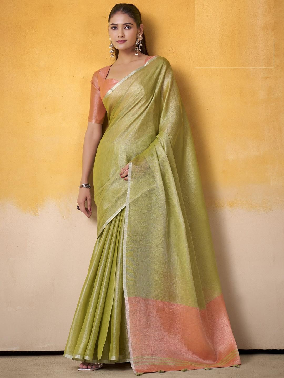 Smart Stree Zari Tissue Saree