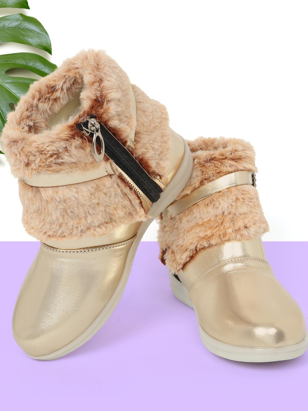 Freeplay Girls Boots with Fur & Buckle Charm