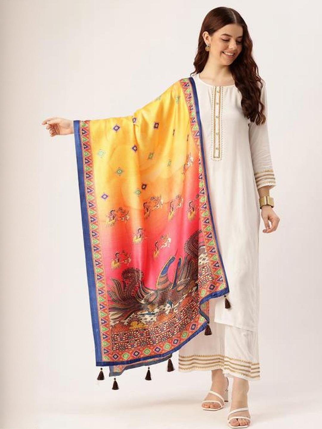 HAYA  Multi Colour Daily Wear Printed Duppata