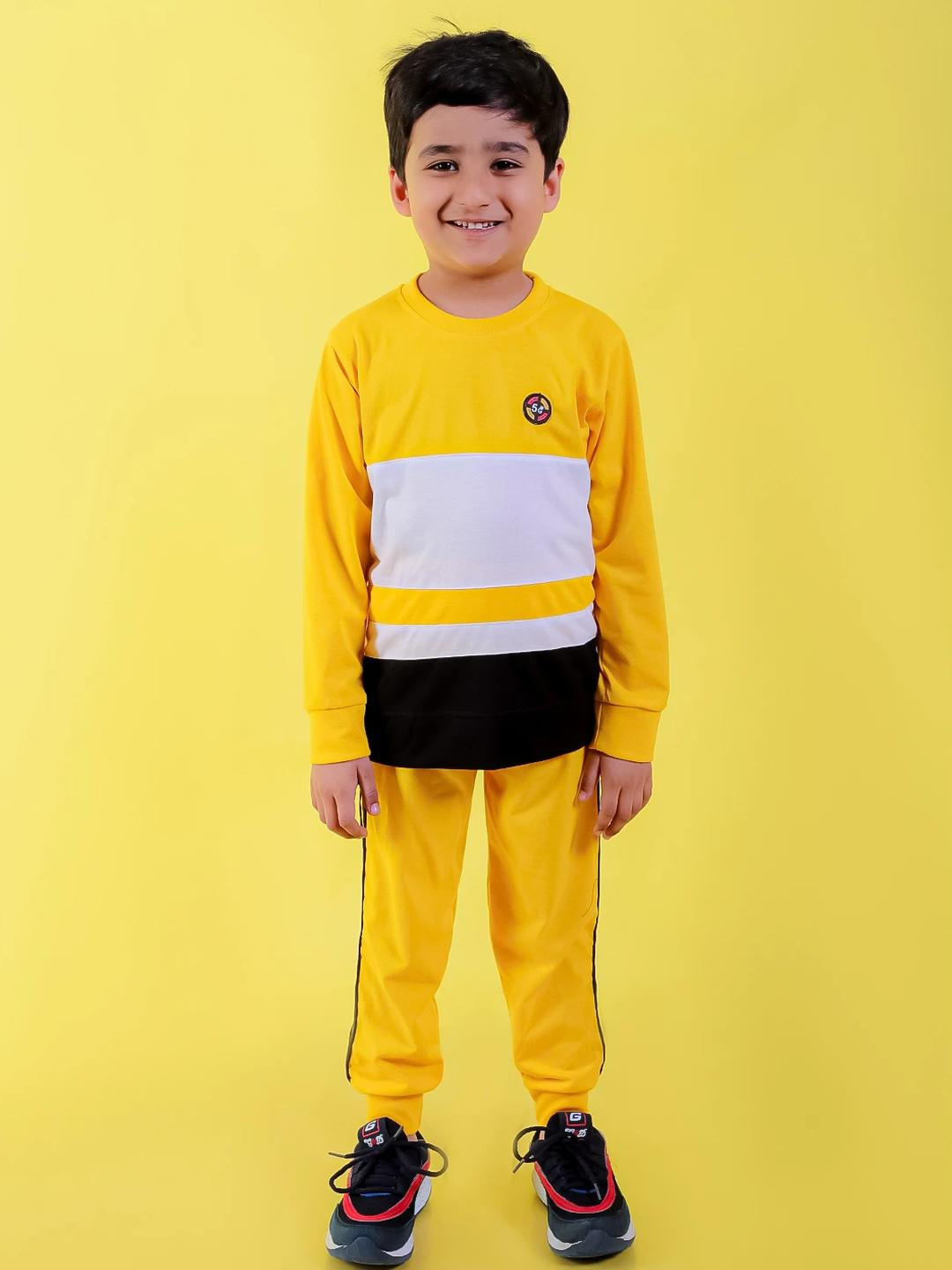 CHANDRIKA Boys Yellow Clothing Set