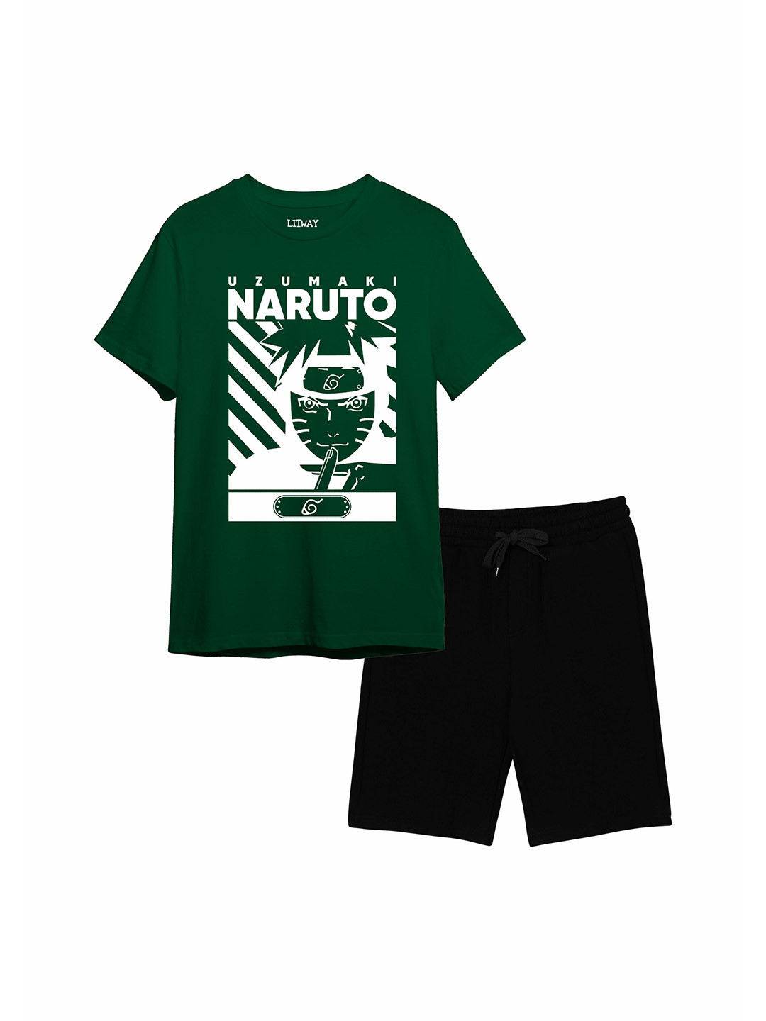 LITWAY Boys Printed T-shirt with Shorts