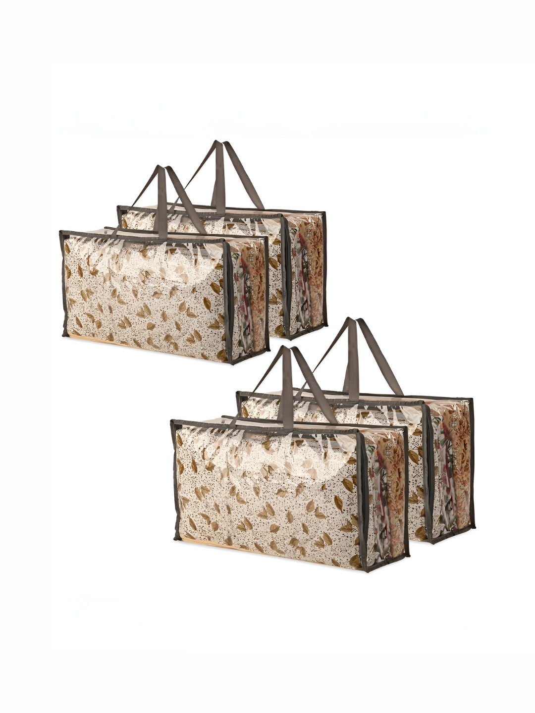 Aura Transparent 4 Pieces Reusable Waterproof Storage Bags