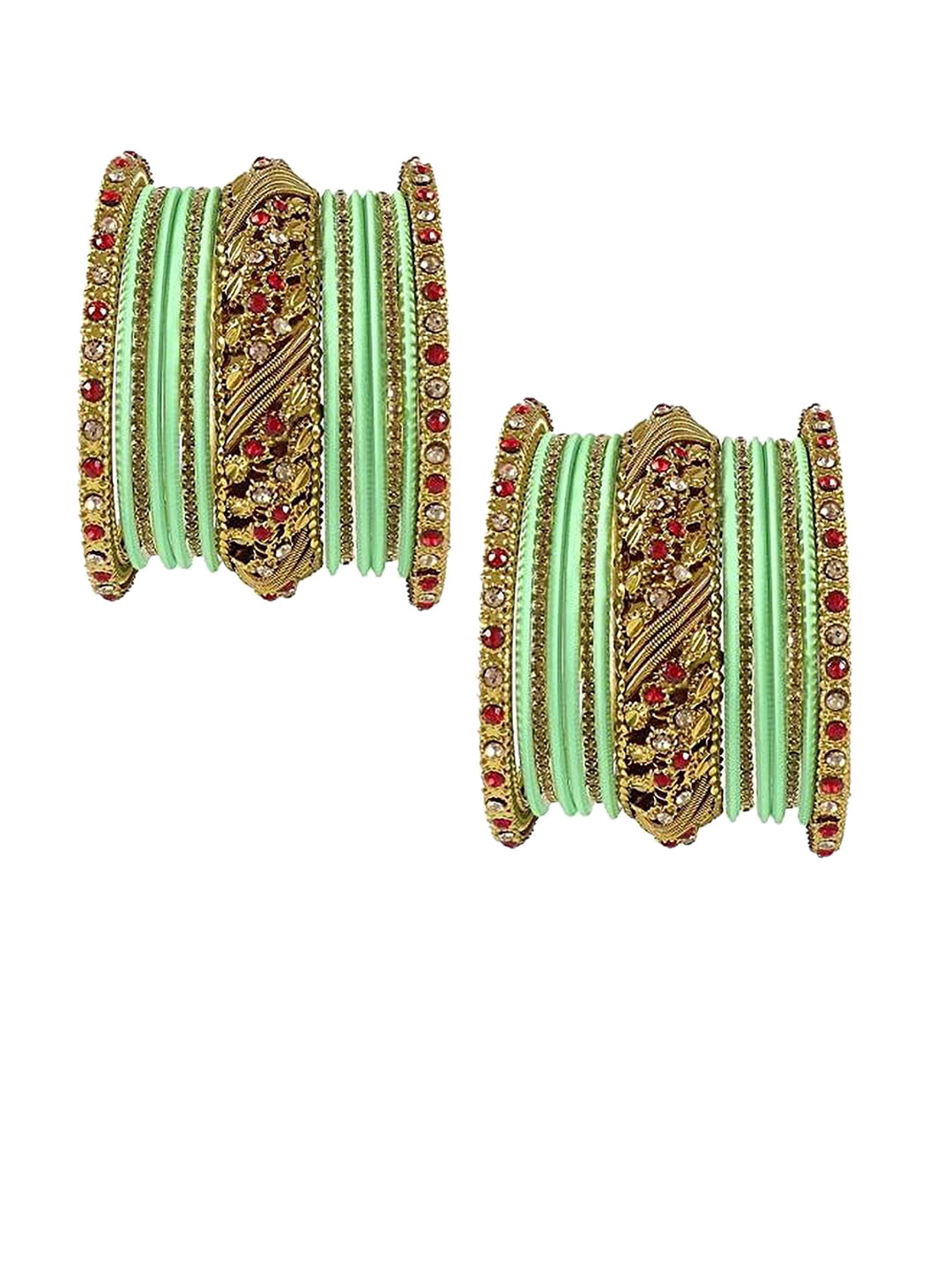 Shopmart Set Of 30 Stone Studded Bangle