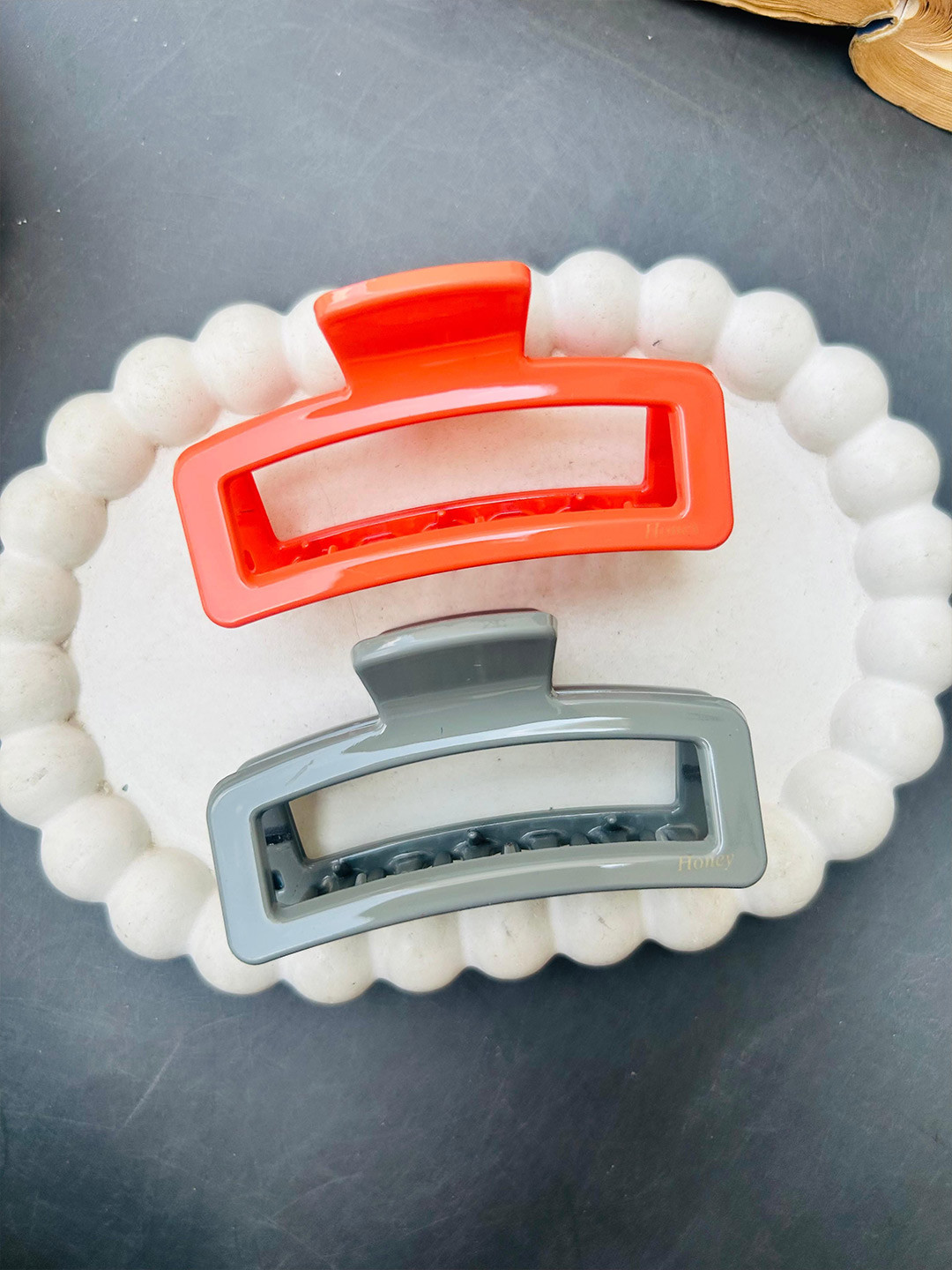 Radhya Accessories Women Set of 2 Rectangle Hair Claws