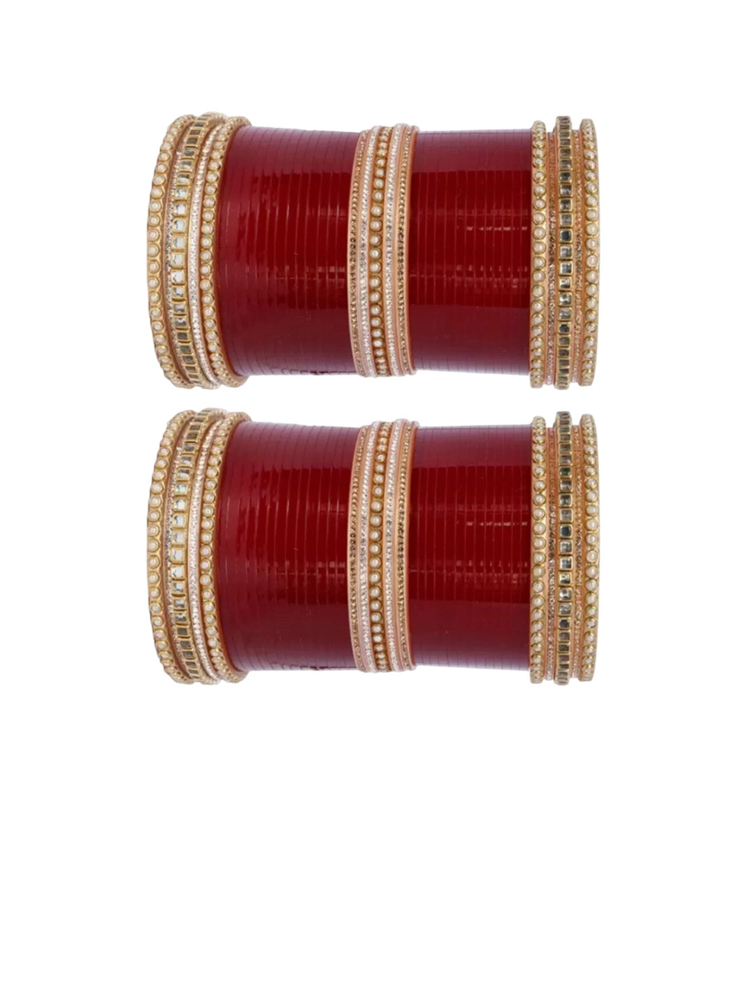 Trishla crafts Set Of 70 Stone-Studded Bangles