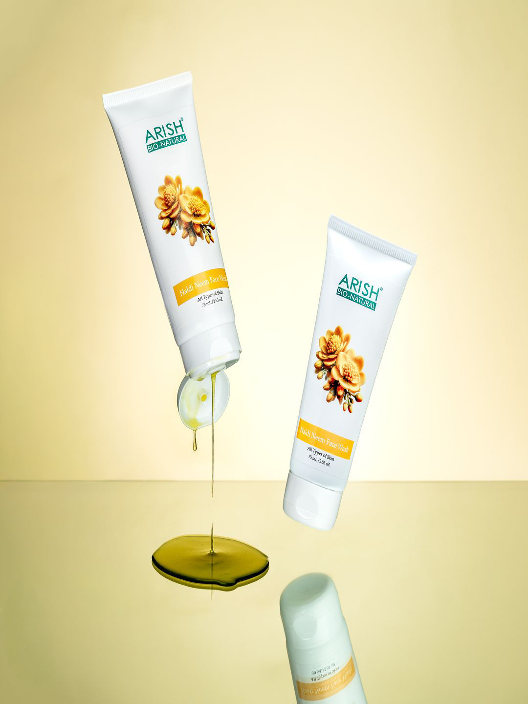 ARISH BIO-NATURAL Haldi Neem Face Wash For Deep Cleansing - 75 ml