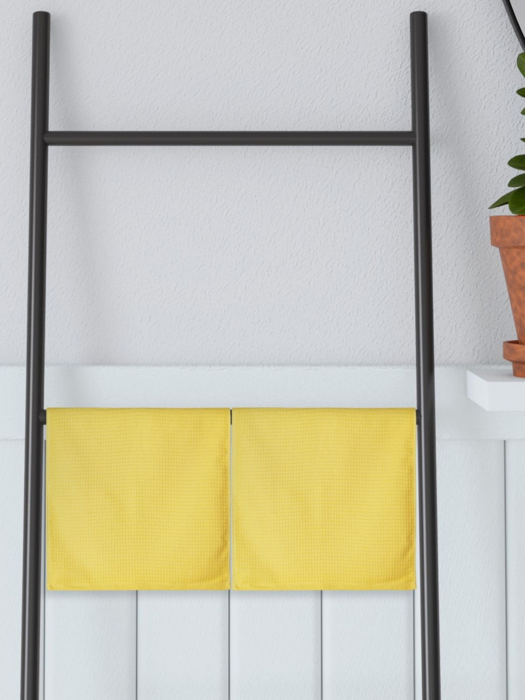 Portico FreshNest 2-Pcs Yellow 380 GSM Hand Towels
