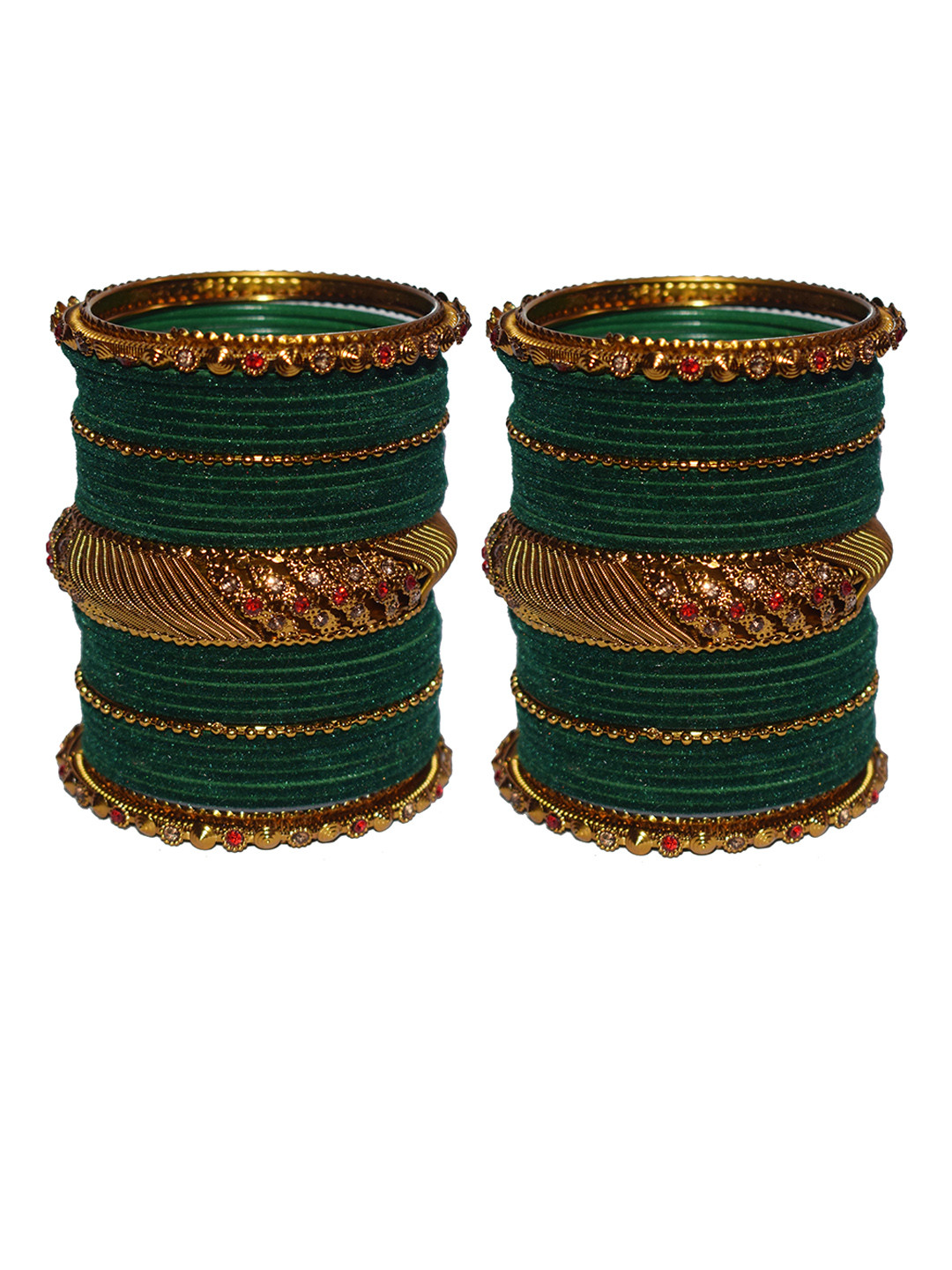SEEMO Set Of 2 Stone Studded Bangle