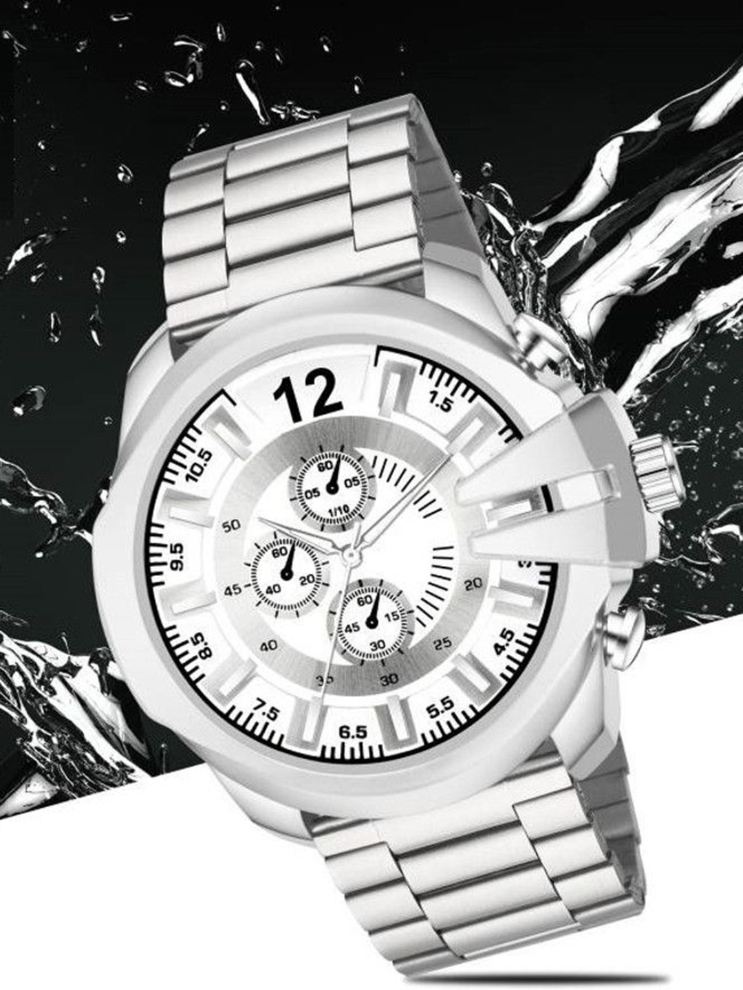 Skylark Boys Dial & Stainless Steel Bracelet Style Straps Analogue Watch DZL-Silver_298