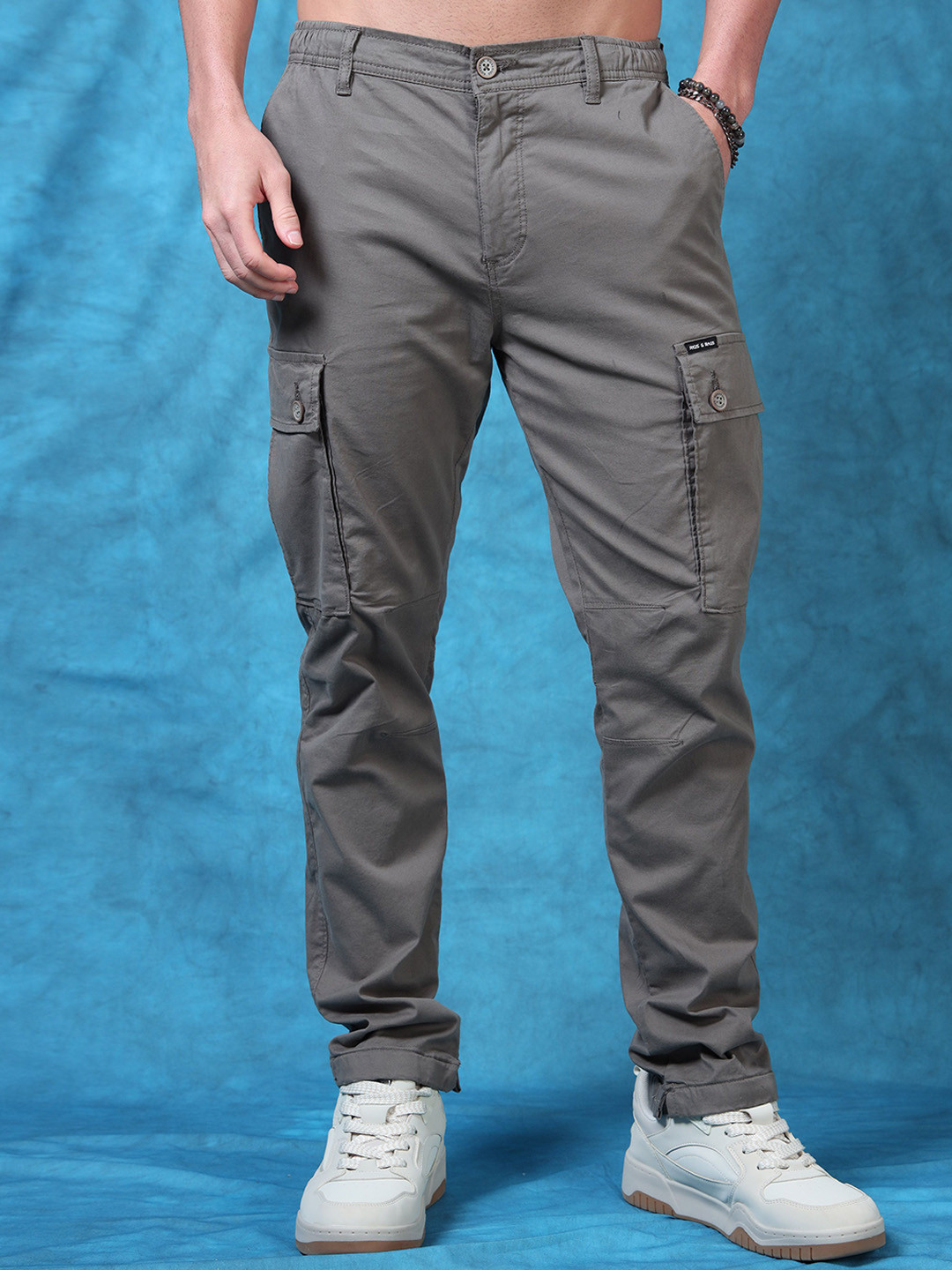 RIGS AND RAGS Men Kansas Easy Wash Mid Rise Slim Fit Cargos