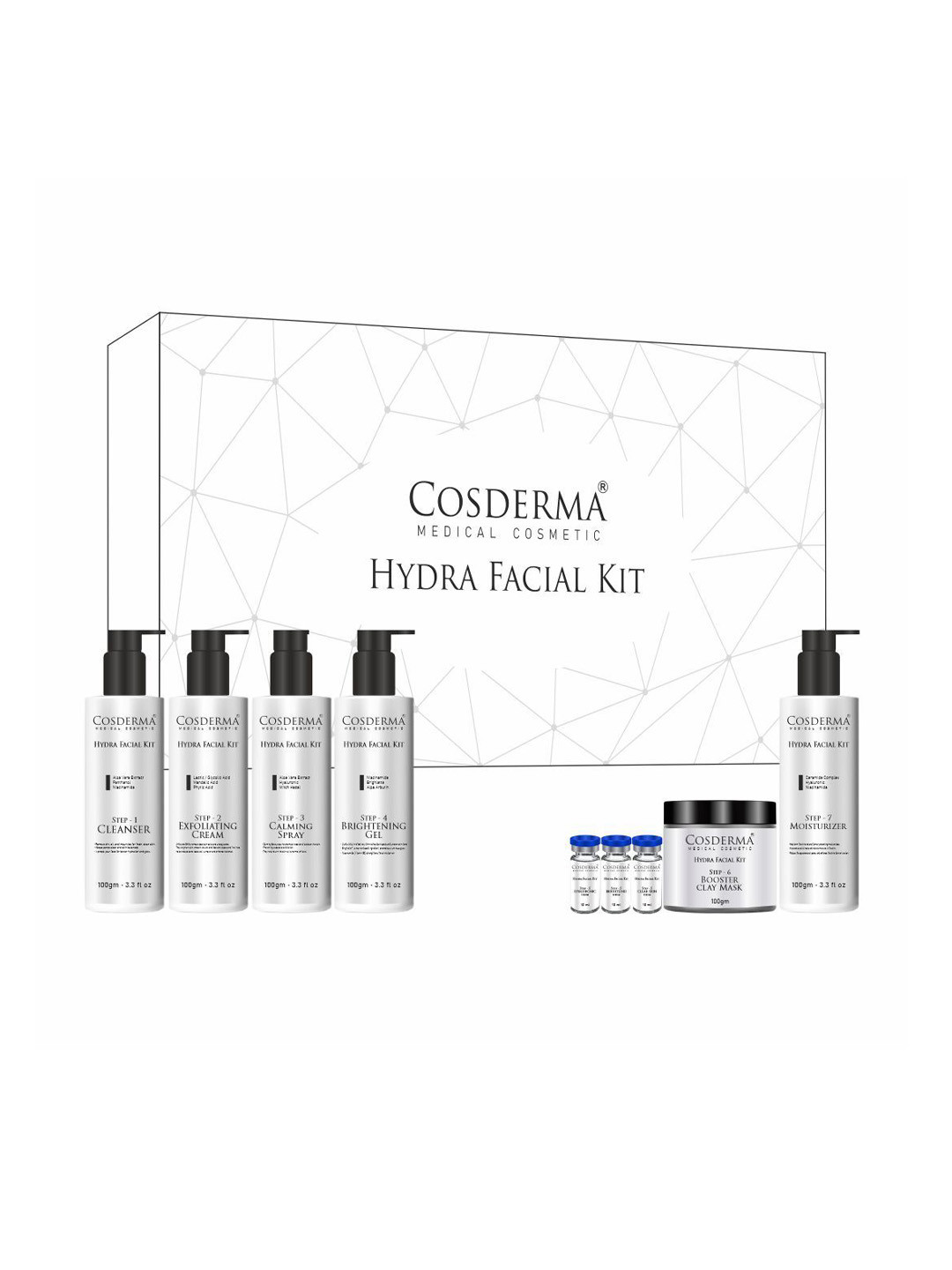 COSDERMA 7 Step Hydra Facial Kit- 630 ml