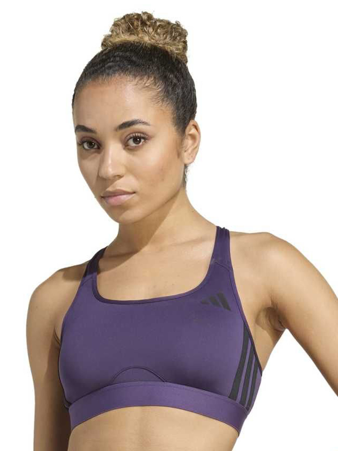 ADIDAS Powerreact Train Medium-Support 3-Stripes Bra