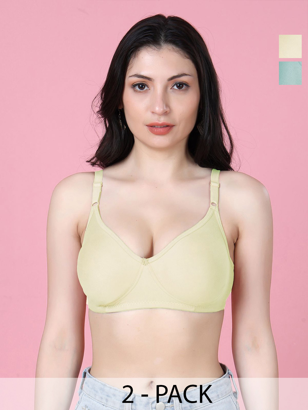 SHYAM SONS FLAIR Emily Pack Of 2 Full Coverage T-shirt Bra