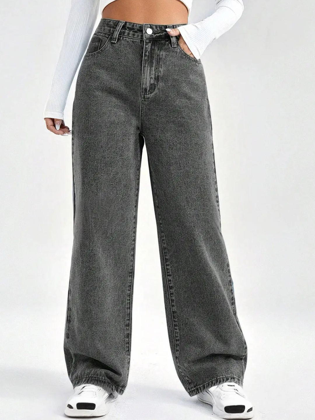 CHALODIA Women Comfort Baggy High-Rise Light Fade Stretchable Jeans