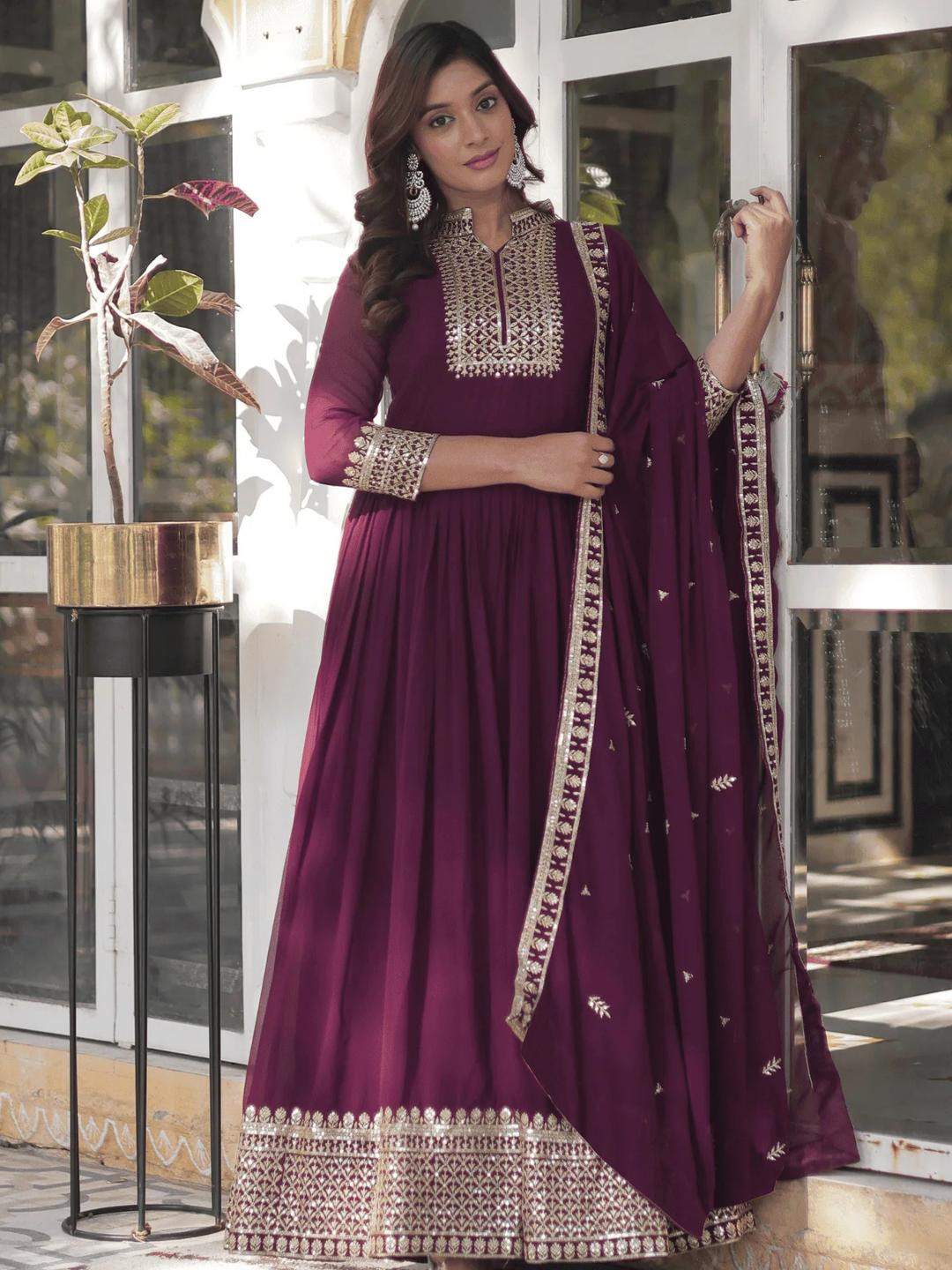 dearthank Women Purple Kurtas