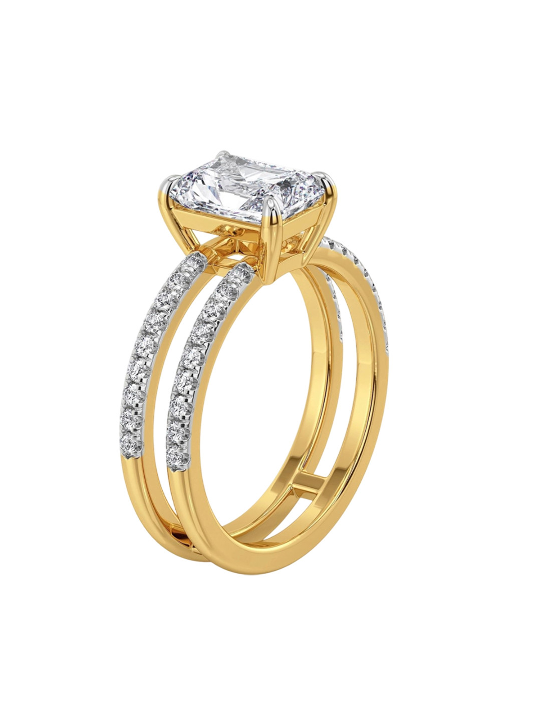 Emori 14KT Terisa Radiant Lab Ring Diamond