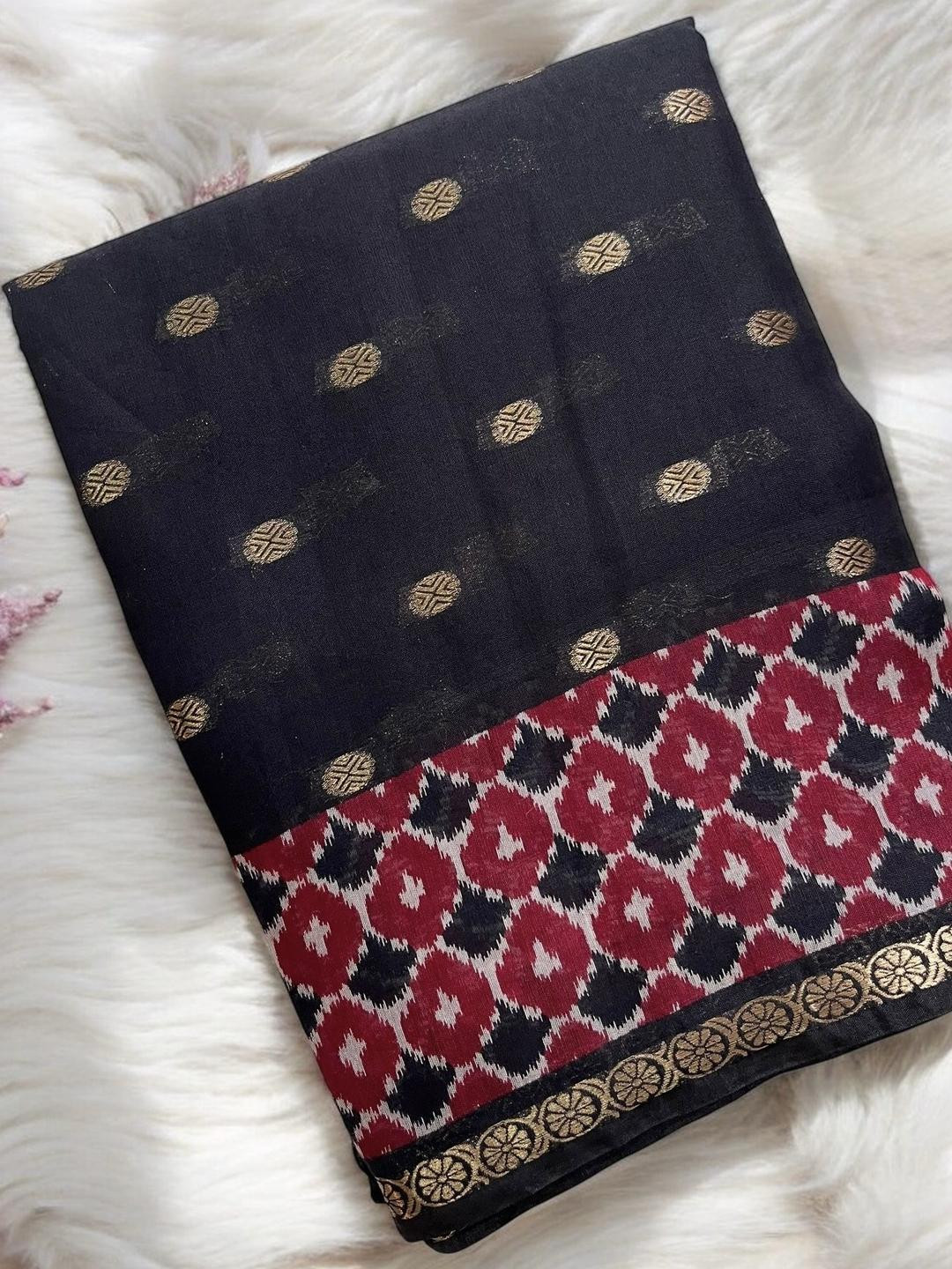 D tales Polka Dot Chanderi Saree