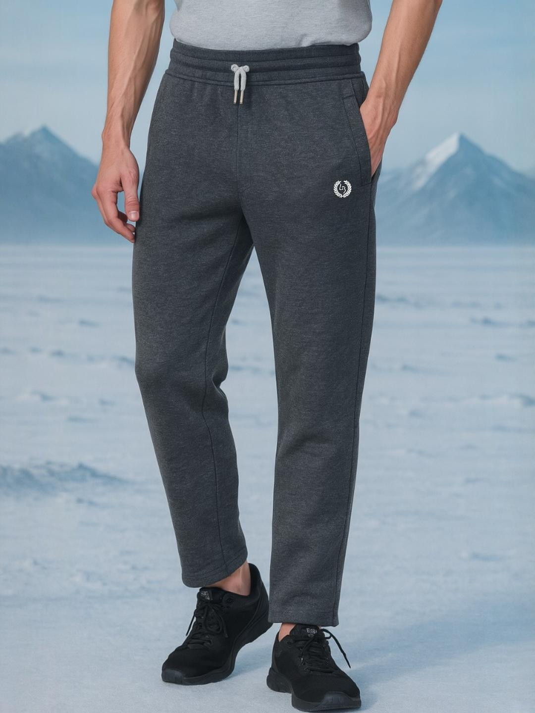 LEE BONEE Mens Cotton Fleece Winter Track Pants