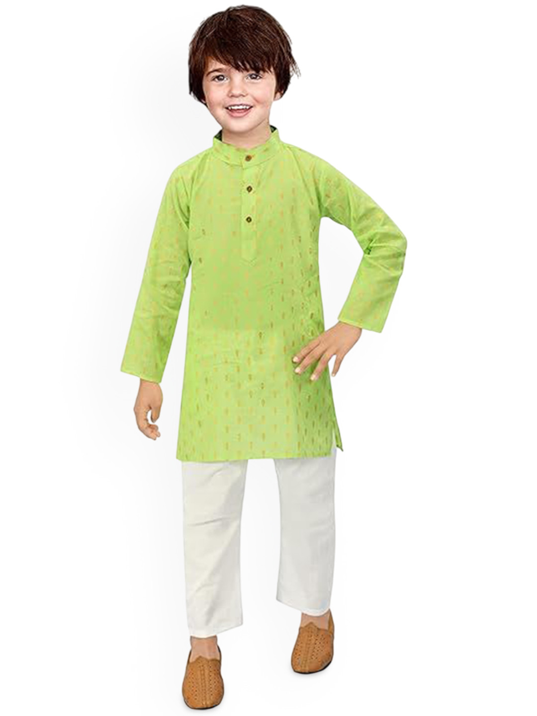Taimoor Garments Boys Ethnic Motifs Printed Kurta with Trousers
