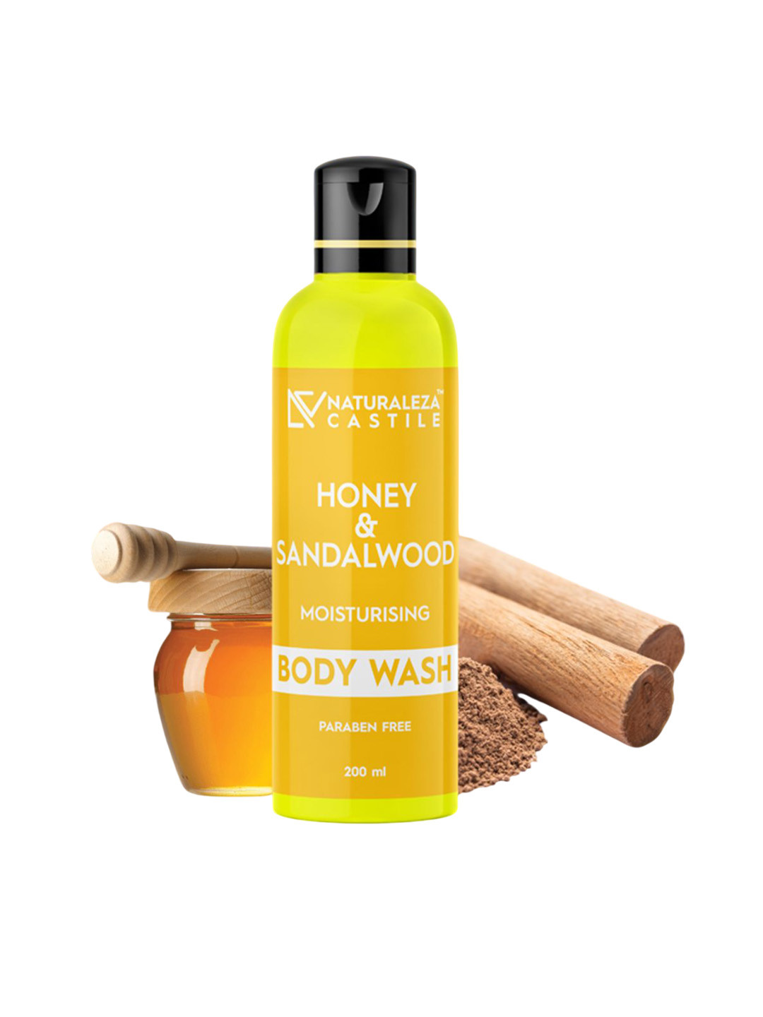 NATURALEZA CASTILE Honey & Sandalwood Moisturizing Body Wash - 200 ml