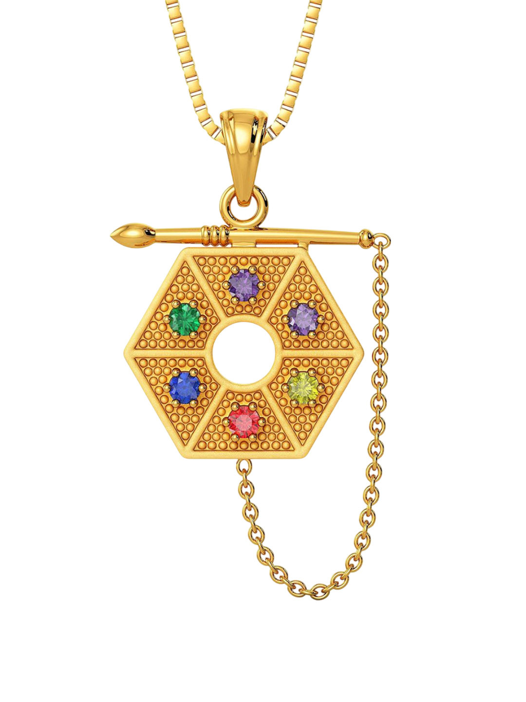 Joyalukkas 22KT Wild Color Palette Pendant Gold