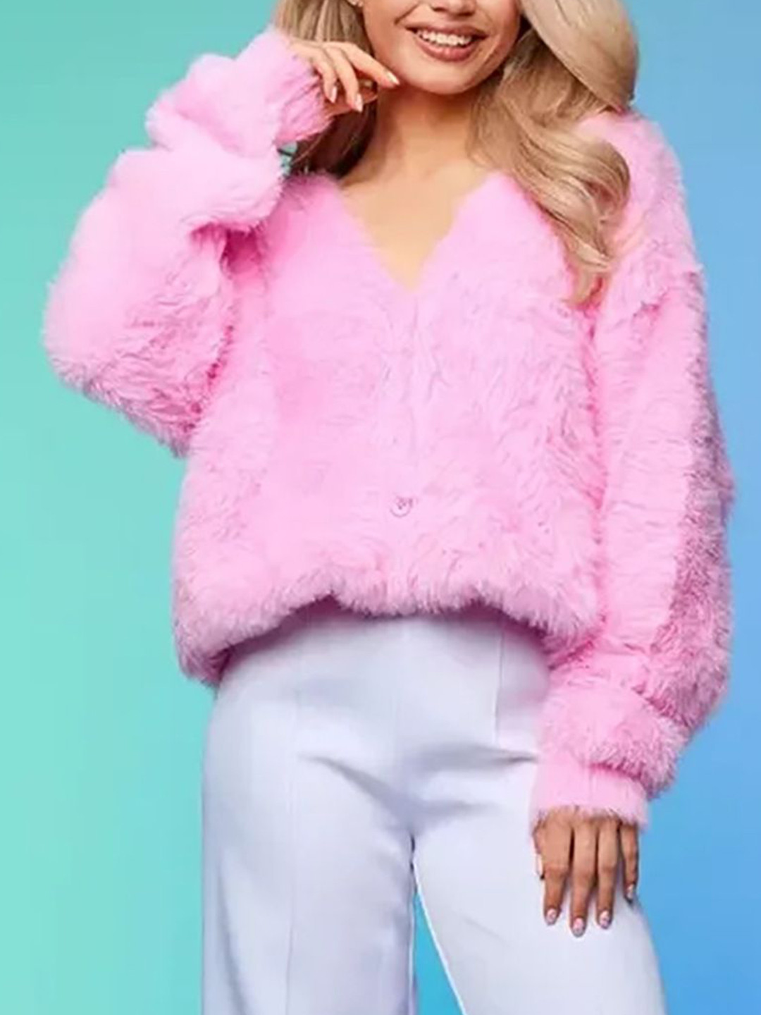 all about you women pink cardigan sweater