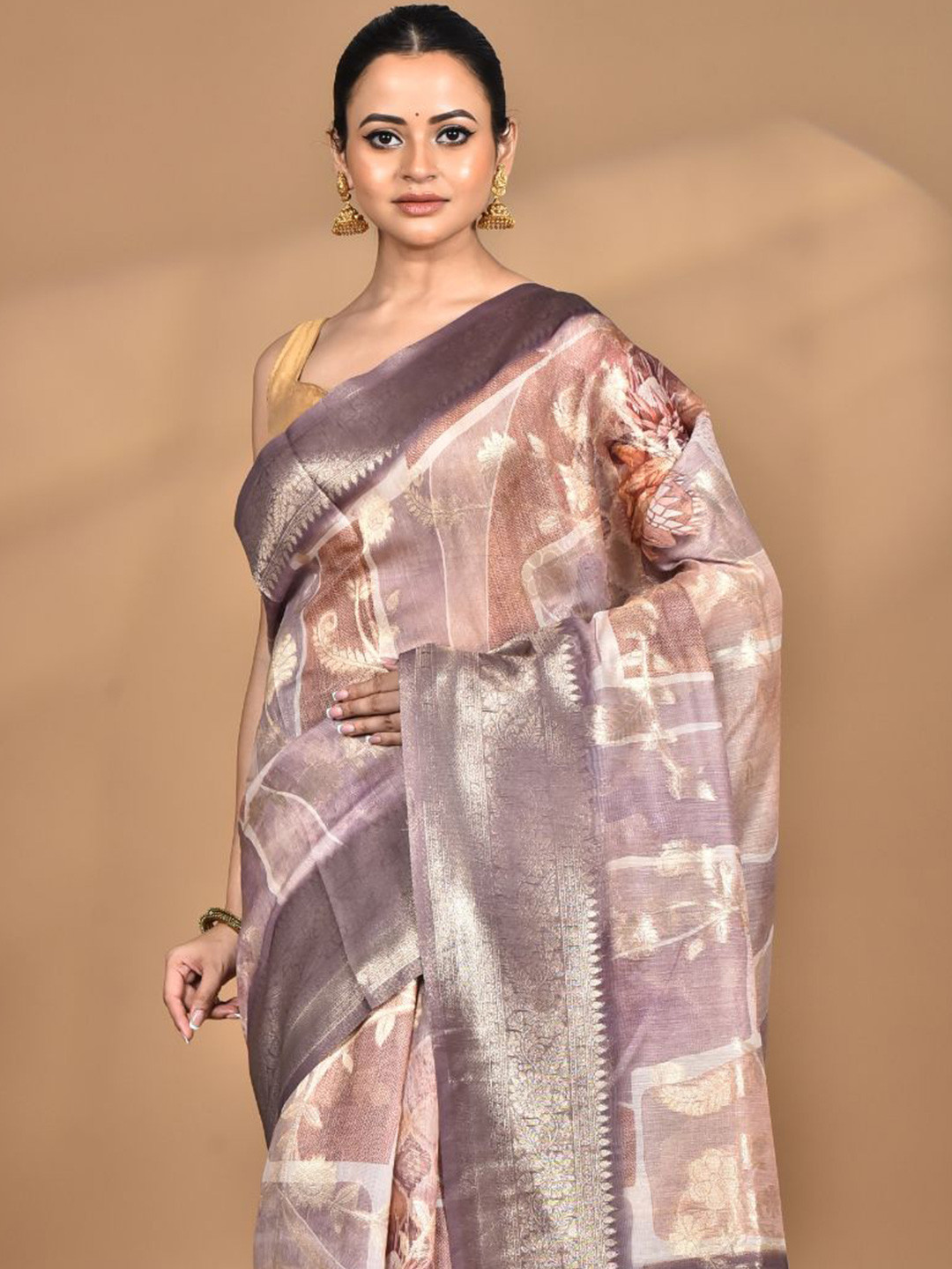 Morchari Women Desgin Pure Linen Saree