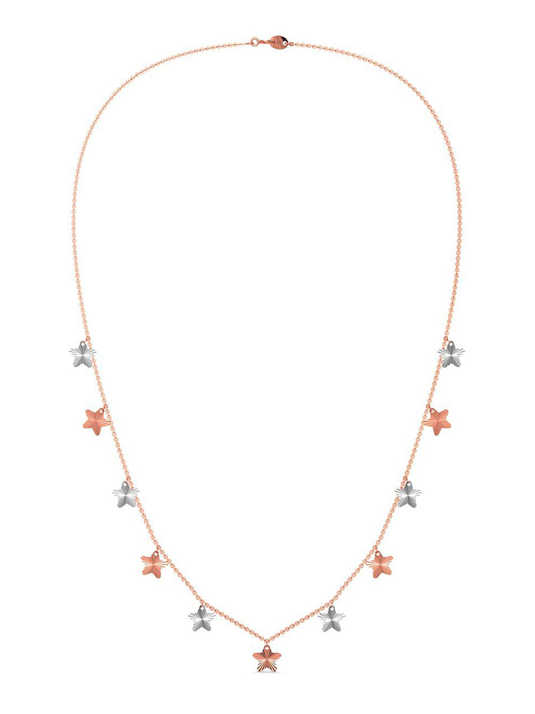 Joyalukkas Women 18KT Rose Gold Fragile Fabbish Gold Necklace