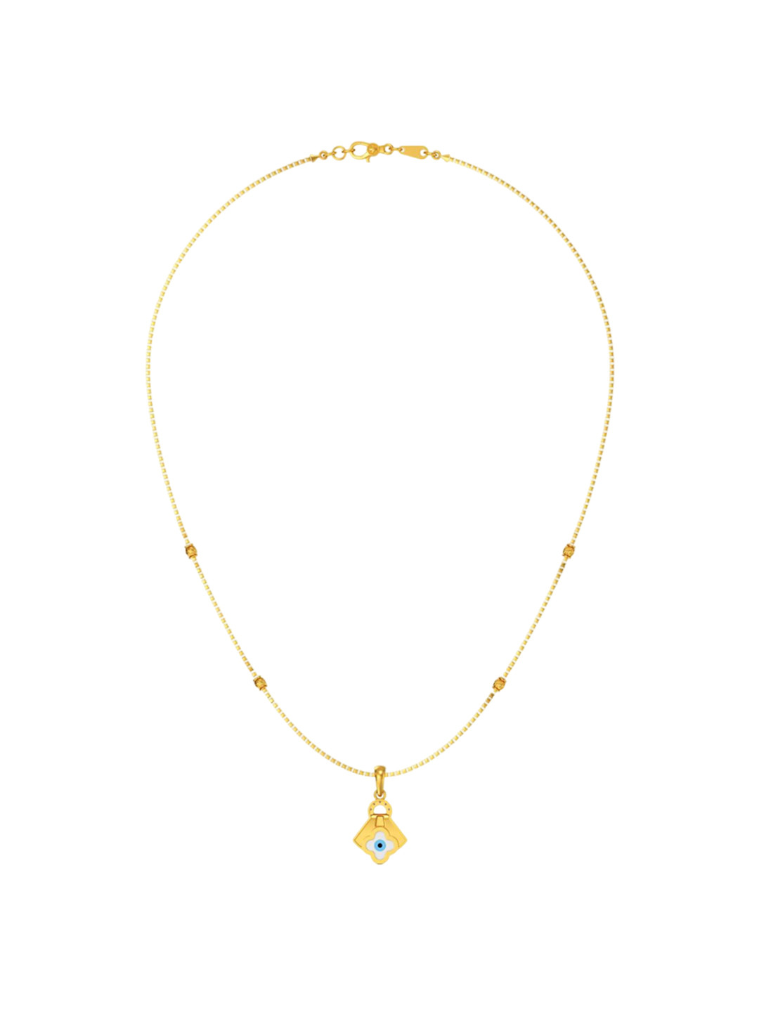 Joyalukkas Shimmering Classic Evil Eye gold Necklace