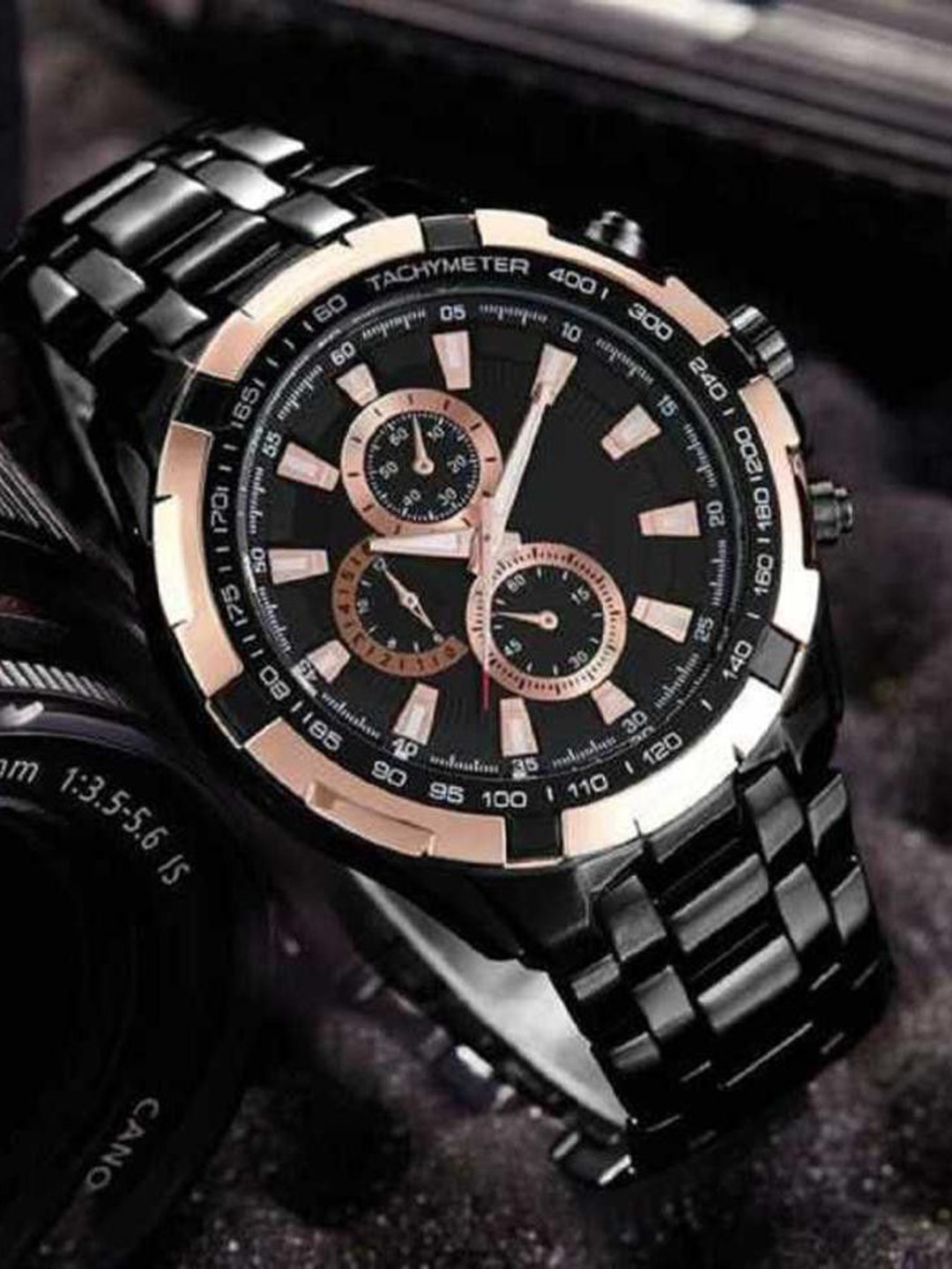 Skylark Men Stainless Steel Bracelet Style Straps Analogue Watch SkyBrown125