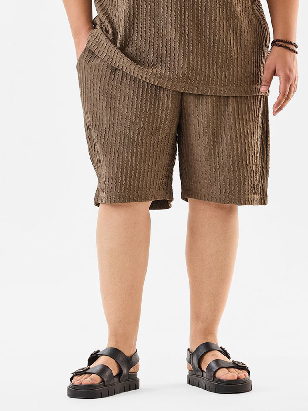 Snitch Plus Size Men Regular Fit Stretch Shorts