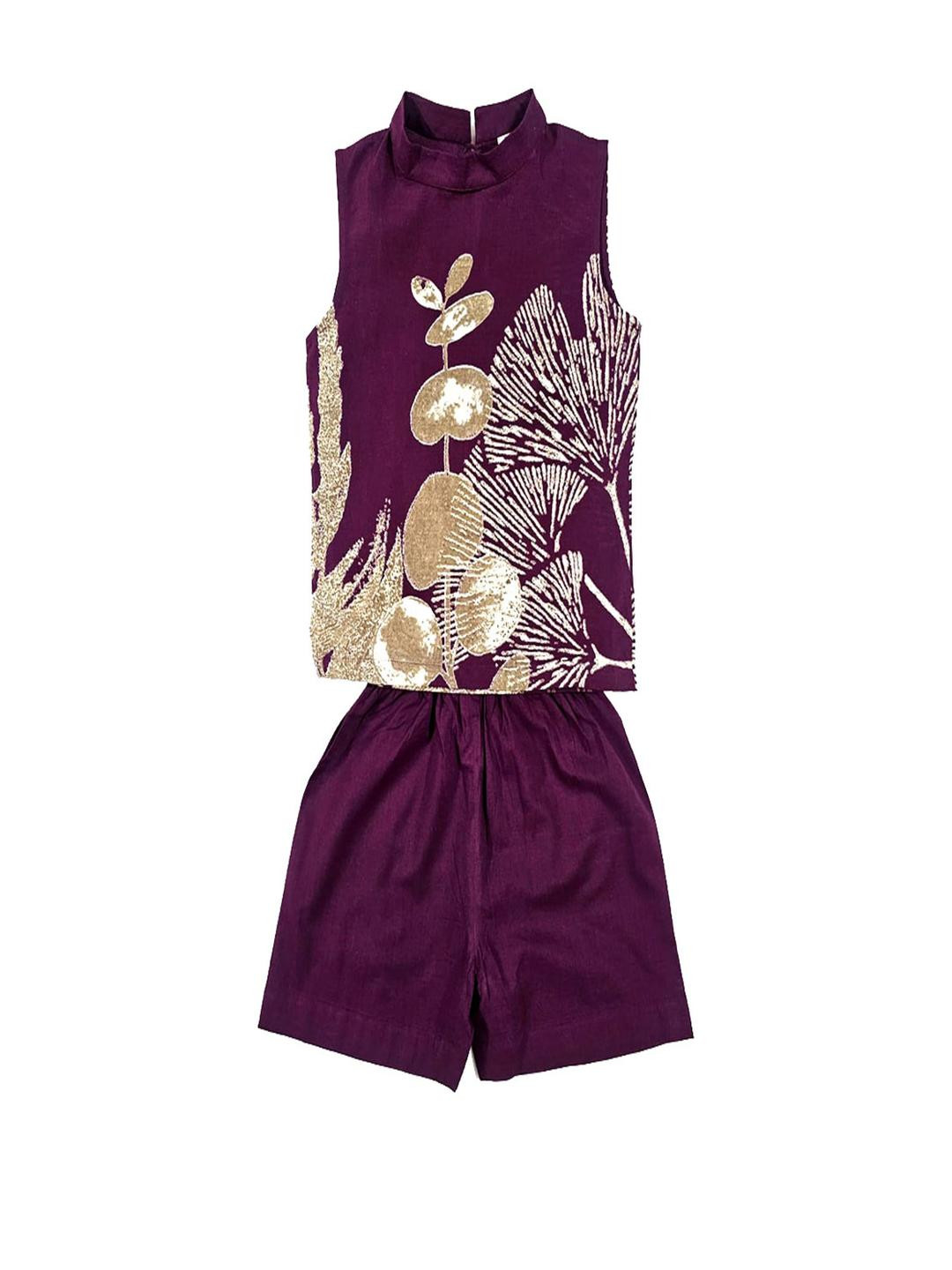 Cutoos Girls Purple Clothing Set