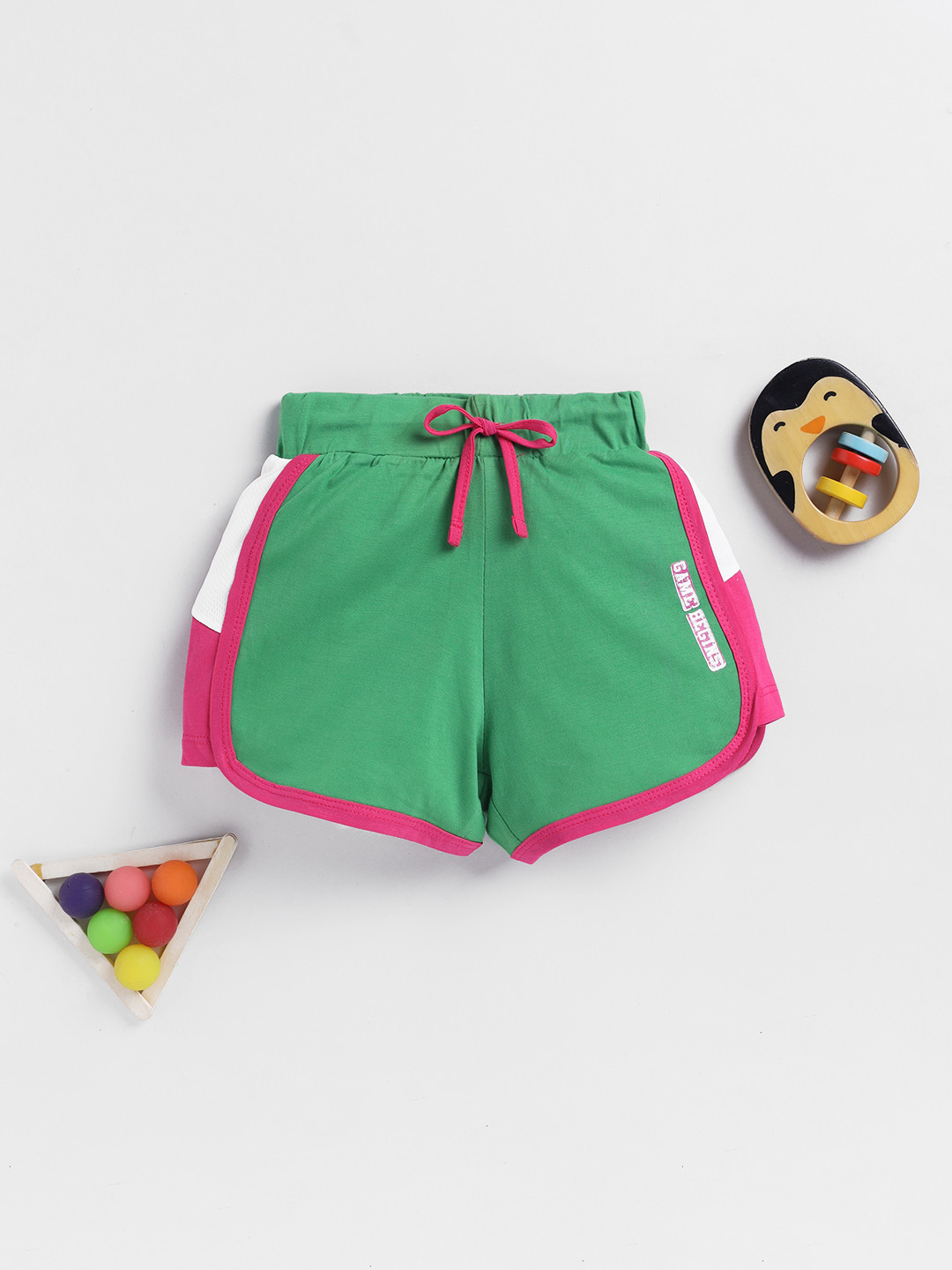 Here&Now X Game Begins Girls Contrast Side Panel Shorts