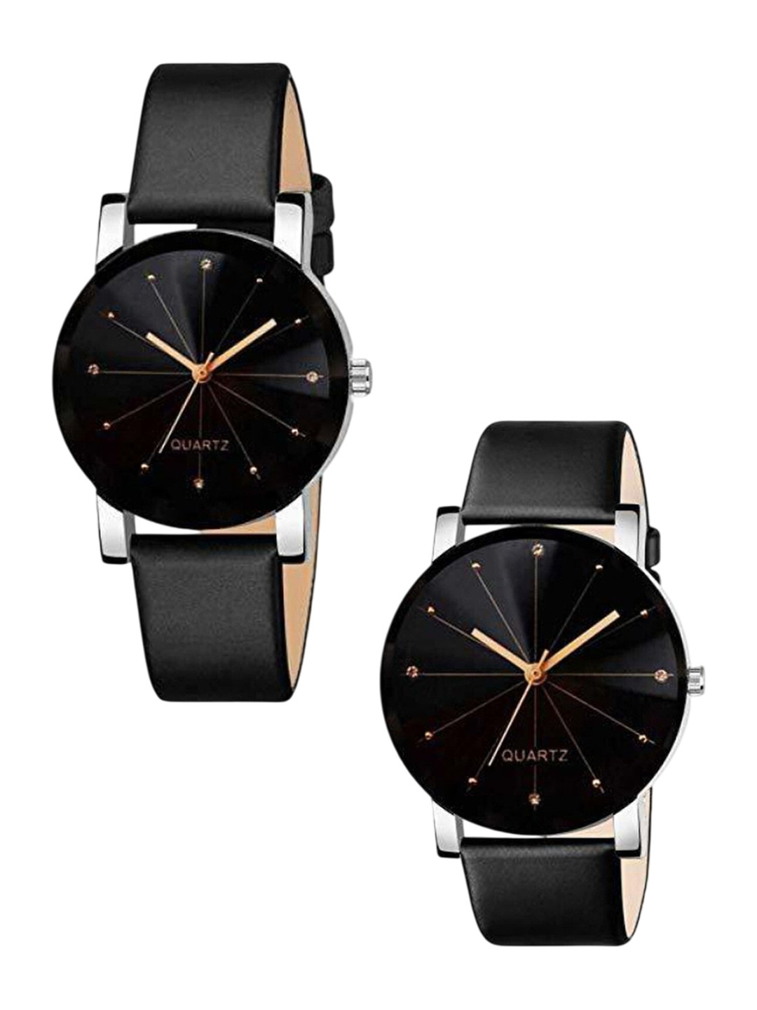 Skylark Unisex Pack Of 2 Dial & Leather Straps Analogue Watch SEO_CPL_prizamleather