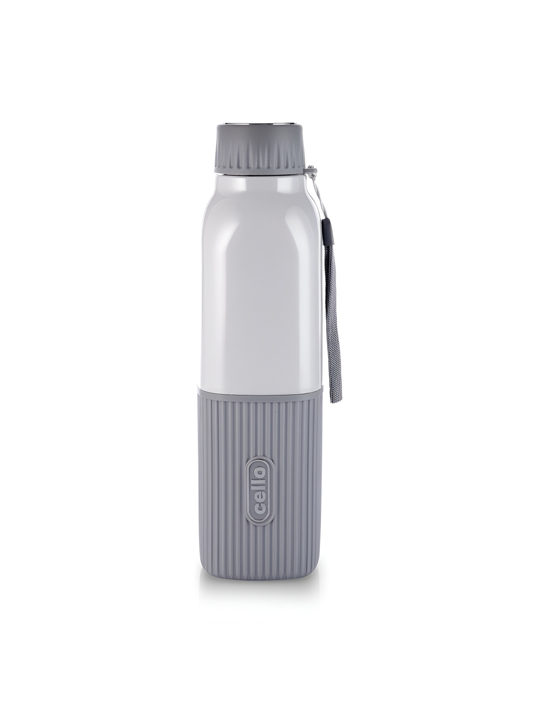 Cello Grey & Grey Stainless Steel Colourblocked Insulated Hot & Cold Water Bottle-500ml