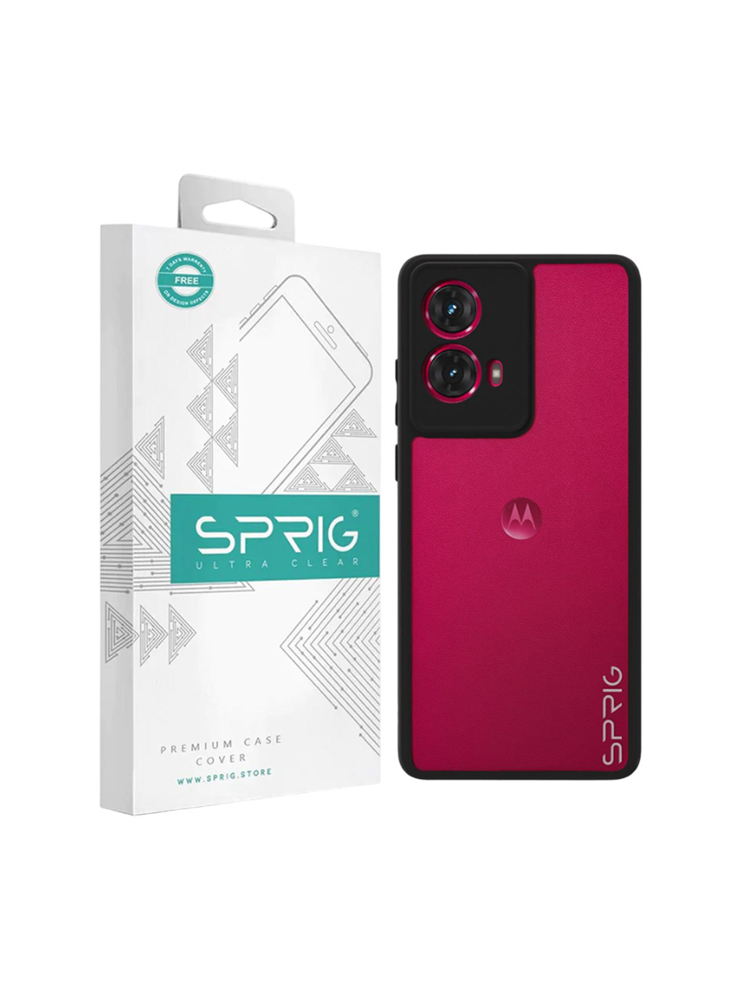 SPRIG Moto G85 Matte Black Transparent Back Cover