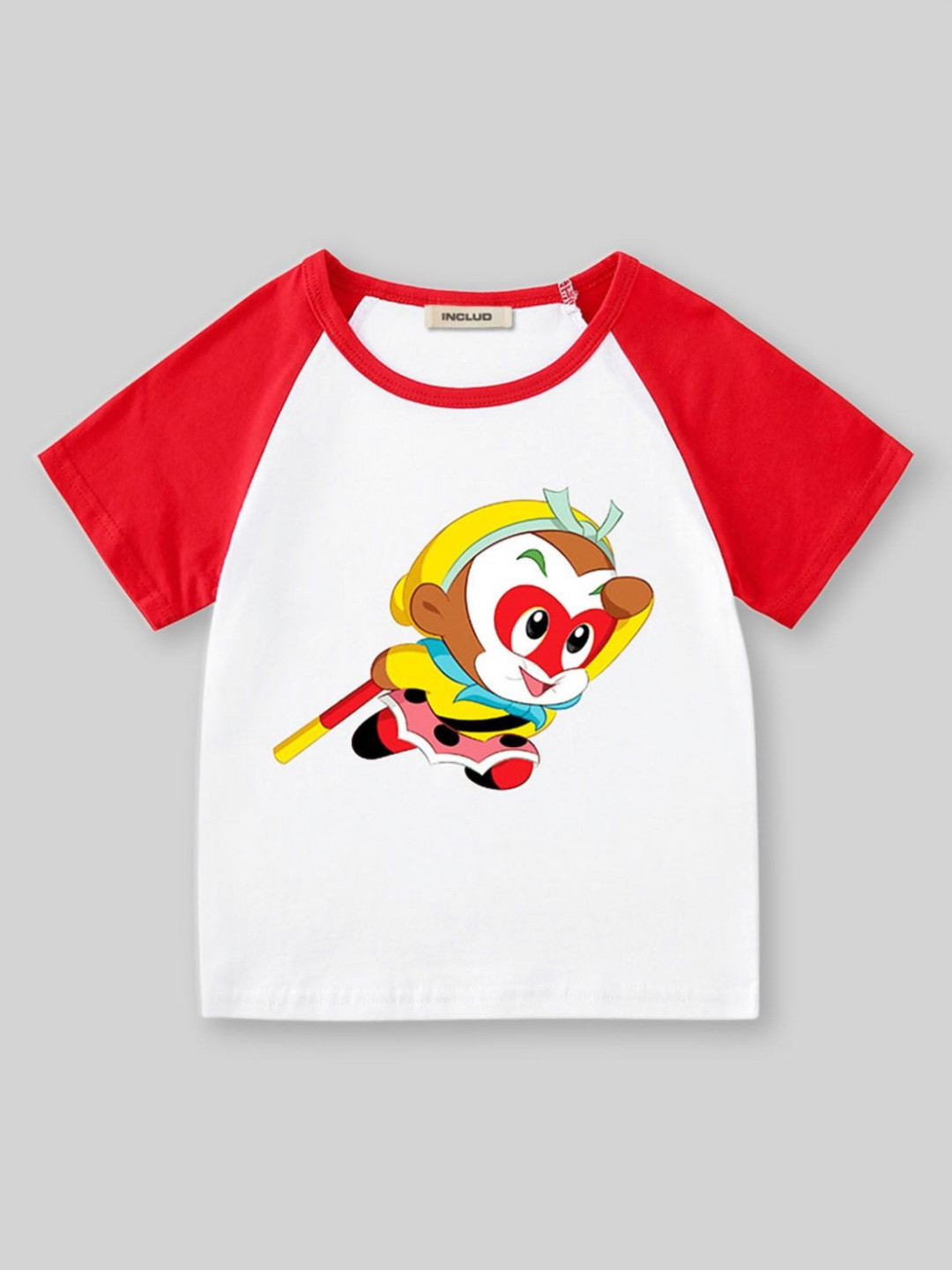 INCLUD Girls Monkey D Luffy Graphic Printed Round Neck T-shirt