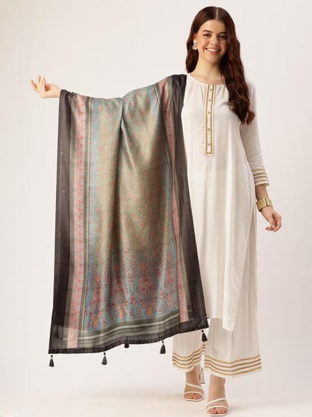 HAYA Woven Design Cotton Dupatta
