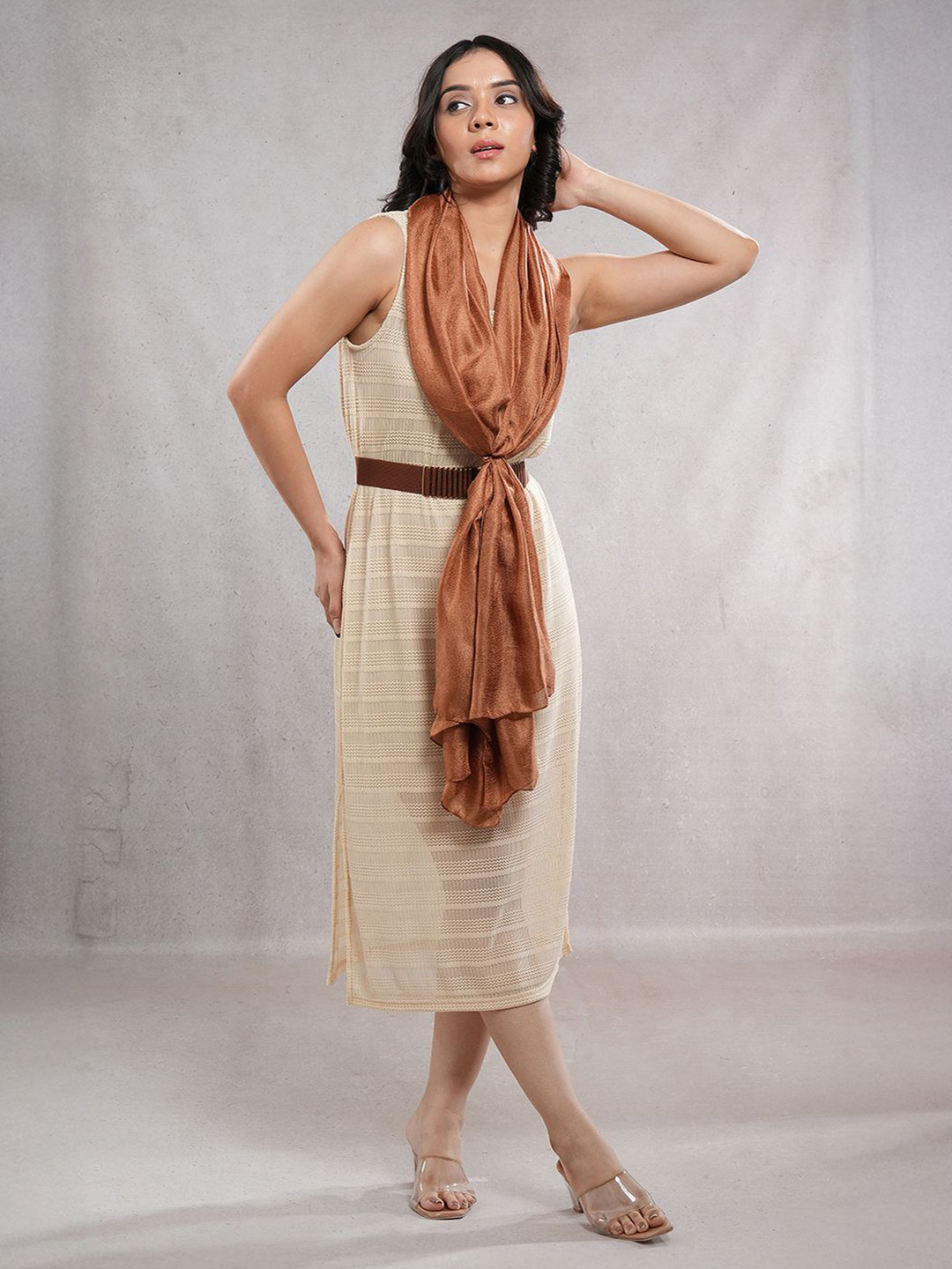 CrossKulture Women Shimmer Satin Scarf