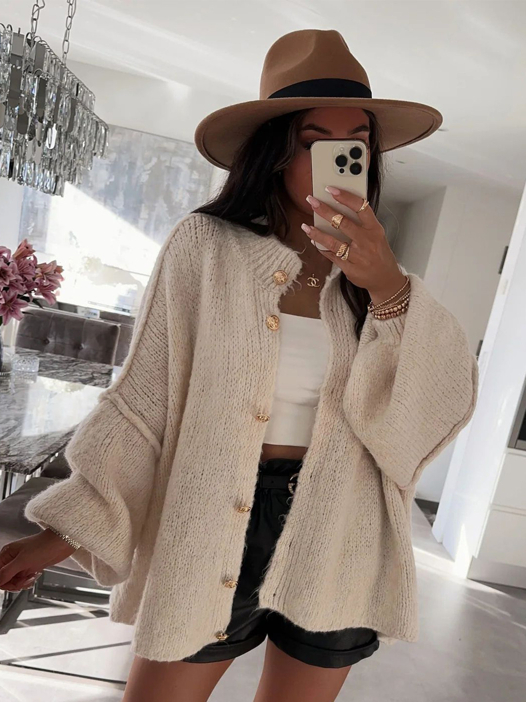 all about you Women Band Collar Longline Shrug