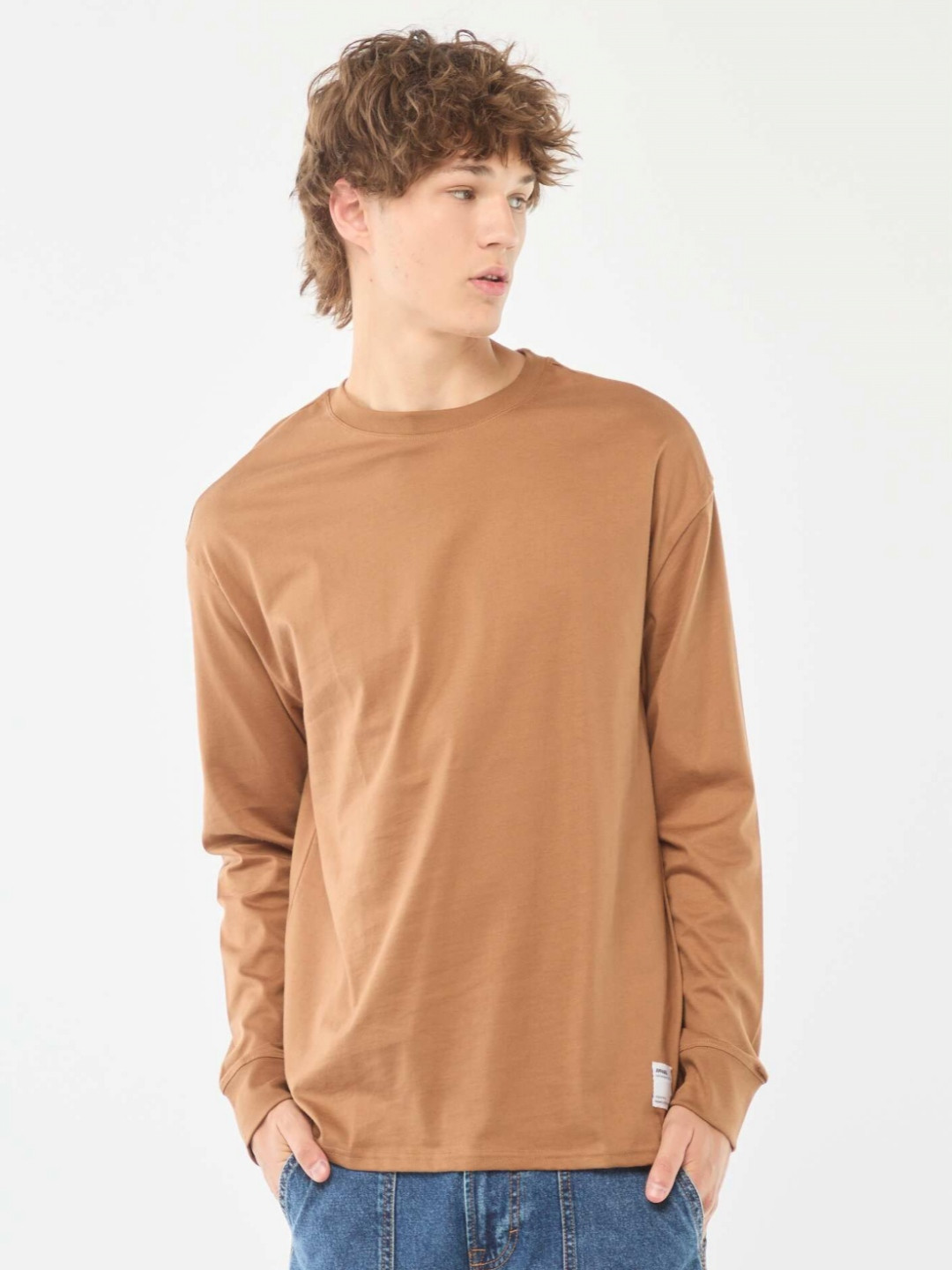 KIABI Men Solid Round Neck Pure Cotton T-shirt