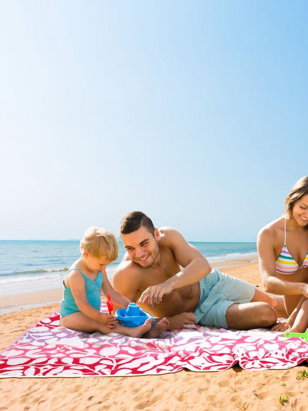 Creeva Pink & Purple Mandala Printed 500 GSM Cotton Beach Towel