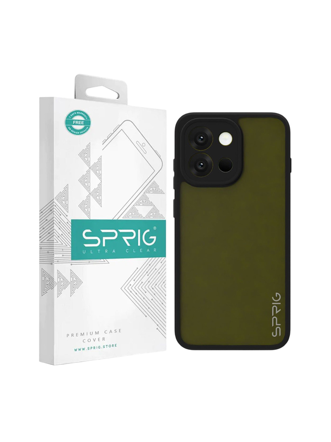 SPRIG OnePlus 13s Matte Black Transparent Back Cover