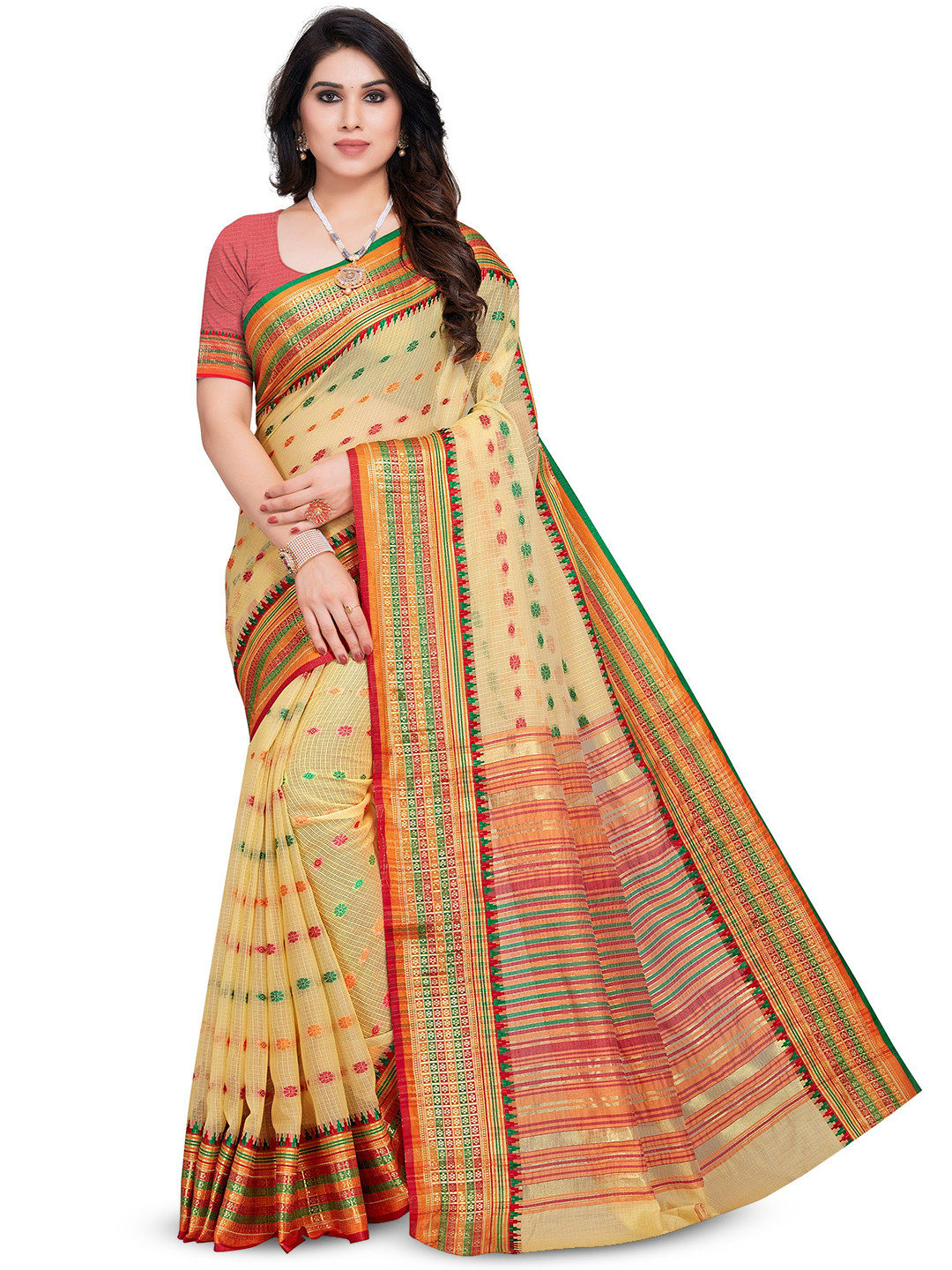 Moda Rapido Kota Doria Cotton Manipuri Saree