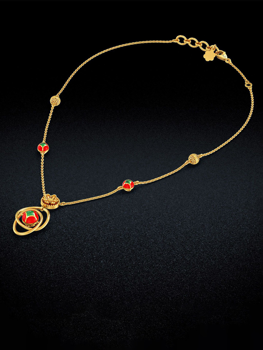 Joyalukkas Women 22KT Ornate Orb Gold Necklace