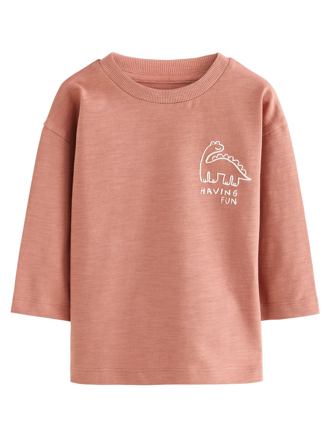 NEXT Boys Drop-Shoulder Sleeves Pure Cotton T-shirt