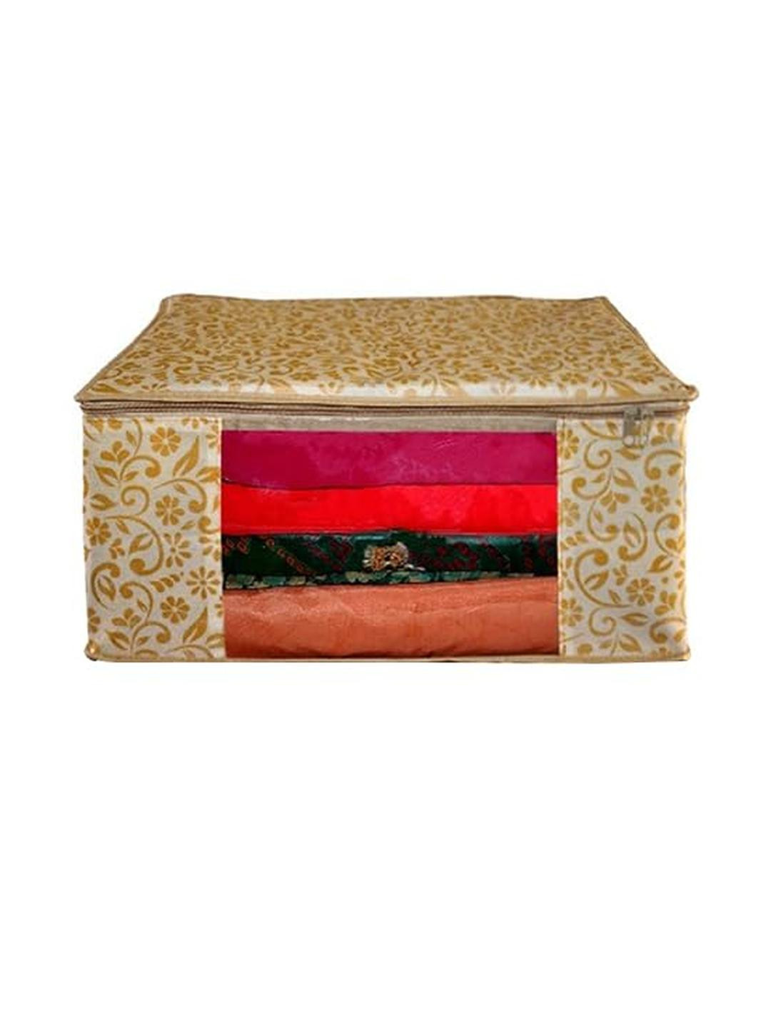 AMAK INC Beige Fabric Multi-Utility Wardrobe Organisers